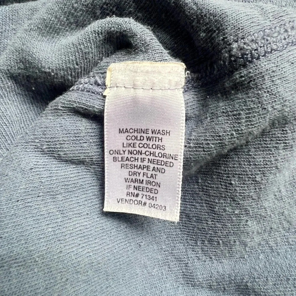 Men's L.L. Bean Cotton / Wool Henley - Blue XL Tall - Picture 3 of 6